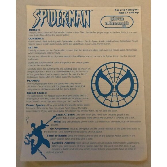 Marvel Spider-Man vs the Green Goblin Board Game 2005 Pressman w/ Battle Wall - Picture 5 of 7